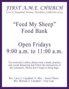 FAME Food Bank flyer
