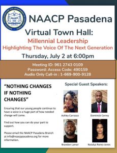 Town Hall on Millennial Leadership flyer